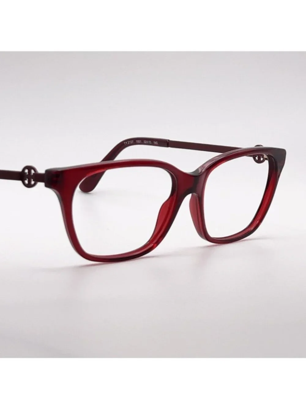 Tory Burch TY 2107 1801 Burgundy Red Cat Eye Square Eyeglass Frames 52-15-140